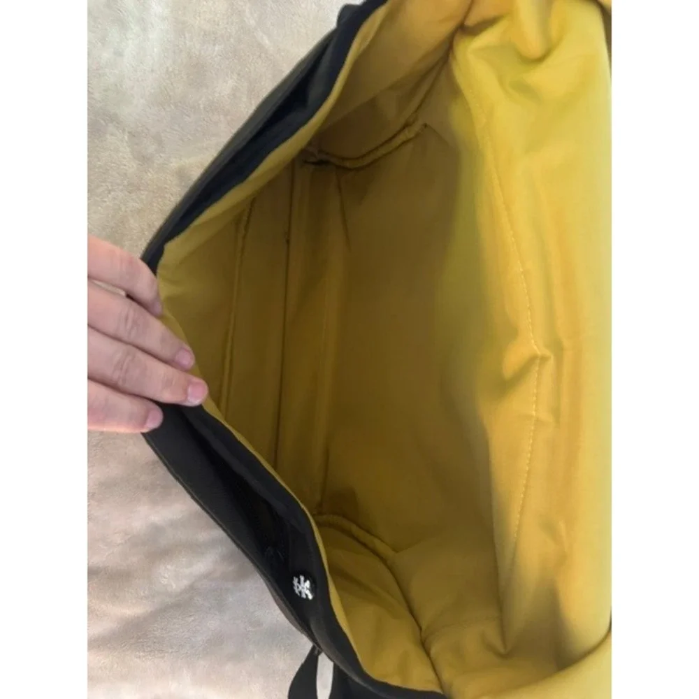 Crumpler Messenger Bag Black Olive Green Yellow Lining Crossbody Laptop Bag